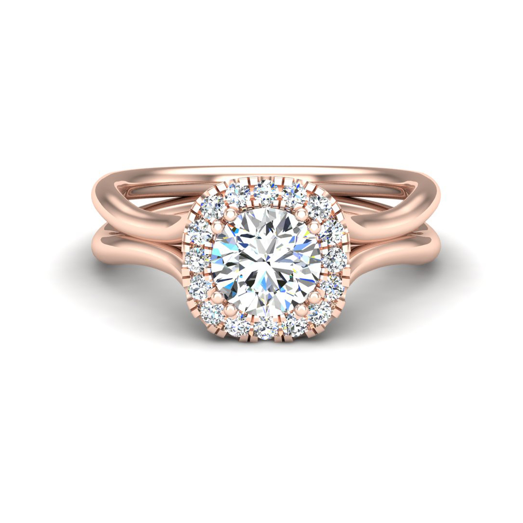 Alayah Halo Engagement Ring